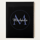 Minimalistische cirkel moderne monogram initiaal n planner (Achterkant)