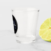 Minimalistische cirkel moderne monogram initiaal n shot glas (Rechts)