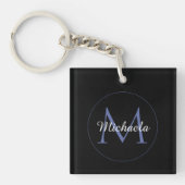 Minimalistische cirkel moderne monogram initiaal n sleutelhanger (Voorkant)