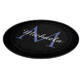 Minimalistische cirkel moderne monogram initiaal n snijplank (Hoek)