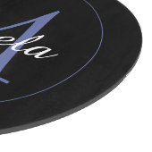 Minimalistische cirkel moderne monogram initiaal n snijplank (Hoek)