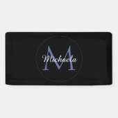 Minimalistische cirkel moderne monogram initiaal n spandoek (Horizontaal)