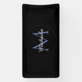 Minimalistische cirkel moderne monogram initiaal n spandoek (Verticaal)