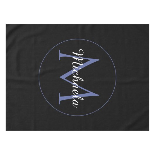 Minimalistische cirkel moderne monogram initiaal n tafelkleed (Voorkant (Horizontaal))