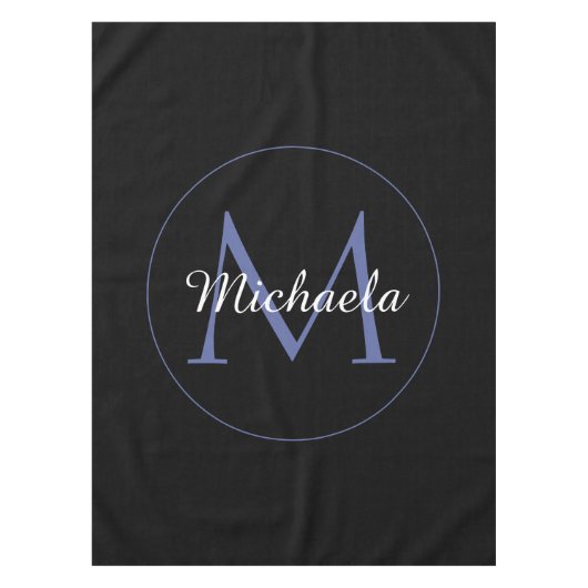 Minimalistische cirkel moderne monogram initiaal n tafelkleed (Voorkant)