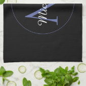 Minimalistische cirkel moderne monogram initiaal n theedoek (Gevouwen)