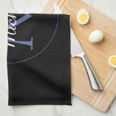 Minimalistische cirkel moderne monogram initiaal n theedoek (Quarter Fold)