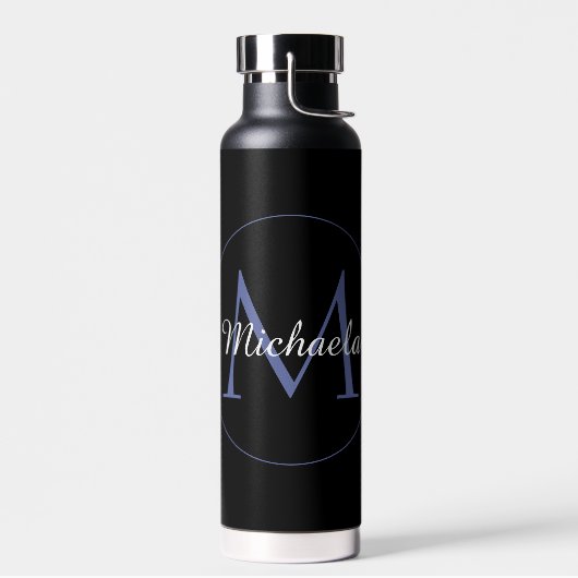 Minimalistische cirkel moderne monogram initiaal n waterfles (Links)