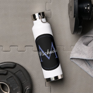 Minimalistische cirkel moderne monogram initiaal n waterfles