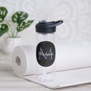 Minimalistische cirkel moderne monogram initiaal n waterfles