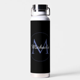 Minimalistische cirkel moderne monogram initiaal n waterfles