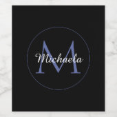 Minimalistische cirkel moderne monogram initiaal n wijn etiket (Enkel label)