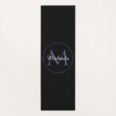 Minimalistische cirkel moderne monogram initiaal n yogamat (Achterkant)
