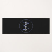 Minimalistische cirkel moderne monogram initiaal n yogamat (Voorkant (horizontaal))