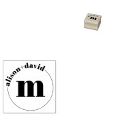 Minimalistische cirkel monogram en typografie brui rubberstempel (Gestempeld)