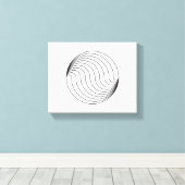 Minimalistische cirkelgolven canvas afdruk (Insitu (Houten vloer))