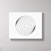 Minimalistische cirkelgolven canvas afdruk (Voorkant)