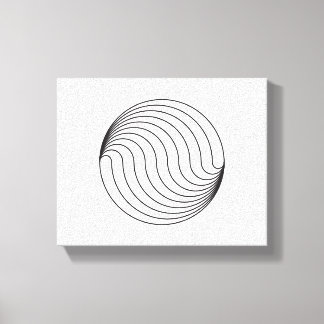 Minimalistische cirkelgolven canvas afdruk