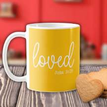 Minimalistische citaat over gele liefde geloof