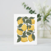 Minimalistische citroen briefkaart (Staand voorkant)