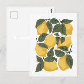 Minimalistische citroen briefkaart (Voorkant / Achterkant)