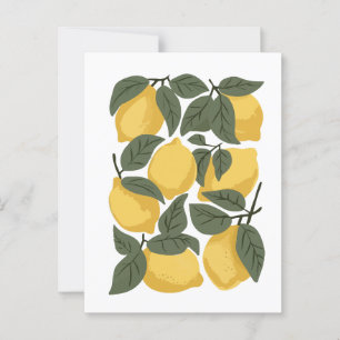 Minimalistische citroen briefkaart