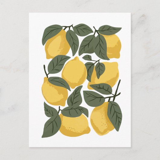 Minimalistische citroen briefkaart (Voorkant)