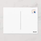 Minimalistische citroenlijnkunst - moderne citrusv briefkaart (Achterkant)