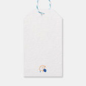 Minimalistische citroenlijnkunst - moderne citrusv cadeaulabel (Achterkant)