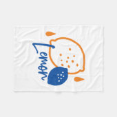 Minimalistische citroenlijnkunst - moderne citrusv fleece deken (Voorkant (Horizontaal))