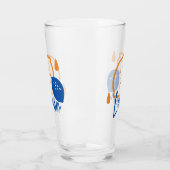 Minimalistische citroenlijnkunst - moderne citrusv glas (Links)