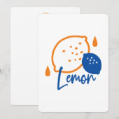 Minimalistische citroenlijnkunst - moderne citrusv kaart (Voorkant / Achterkant)