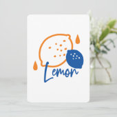 Minimalistische citroenlijnkunst - moderne citrusv kaart (Staand voorkant)