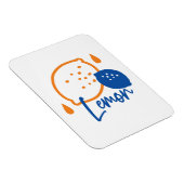 Minimalistische citroenlijnkunst - moderne citrusv magneet (Rechterzijde)