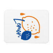 Minimalistische citroenlijnkunst - moderne citrusv magneet (Horizontaal)