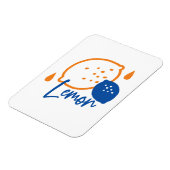 Minimalistische citroenlijnkunst - moderne citrusv magneet (Linkerzijde)