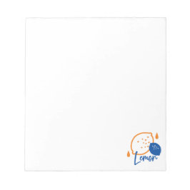 Minimalistische citroenlijnkunst - moderne citrusv notitieblok