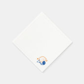 Minimalistische citroenlijnkunst - moderne citrusv servet (Hoek)