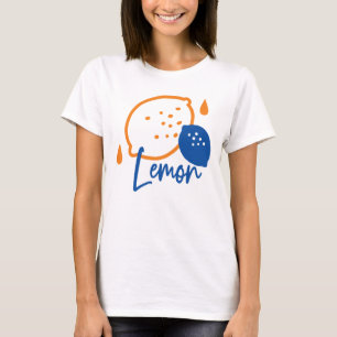 Minimalistische citroenlijnkunst - moderne citrusv t-shirt
