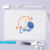 Minimalistische citroenlijnkunst - moderne citrusv tissuepapier (Craft)