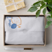 Minimalistische citroenlijnkunst - moderne citrusv tissuepapier (Geschenk)