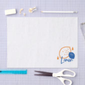 Minimalistische citroenlijnkunst - moderne citrusv tissuepapier (Craft)