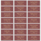 Minimalistische Classic Christmas Red Guest Adres Sticker (Voorkant)