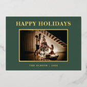 Minimalistische Classic Feestdagen Groene Foto en  (Voorkant)