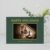 Minimalistische Classic Feestdagen Groene Foto en  (Staand Voorkant)