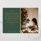 Minimalistische Classic Feestdagen Groene Foto en  (Achterkant)