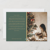 Minimalistische Classic Feestdagen Groene Foto en Feestdagenkaart (Achterkant)