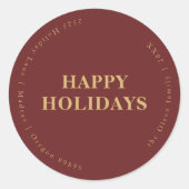 Minimalistische Classic Feestdagen Red Envelope Se Ronde Sticker (Voorkant)