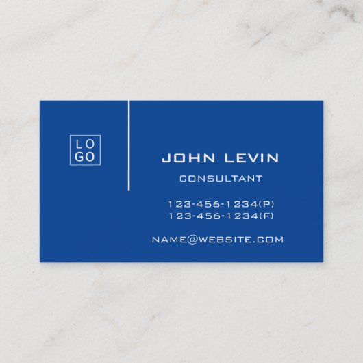 Minimalistische Classic Modern Professional Logo Visitekaartje (Voorkant)