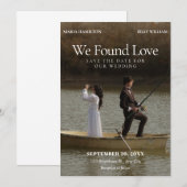 Minimalistische Classic Romance foto roman bruilof Save The Date (Voorkant / Achterkant)